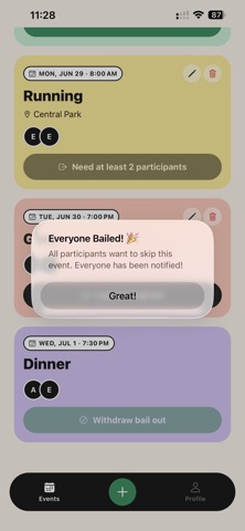 Bail on me screenshot