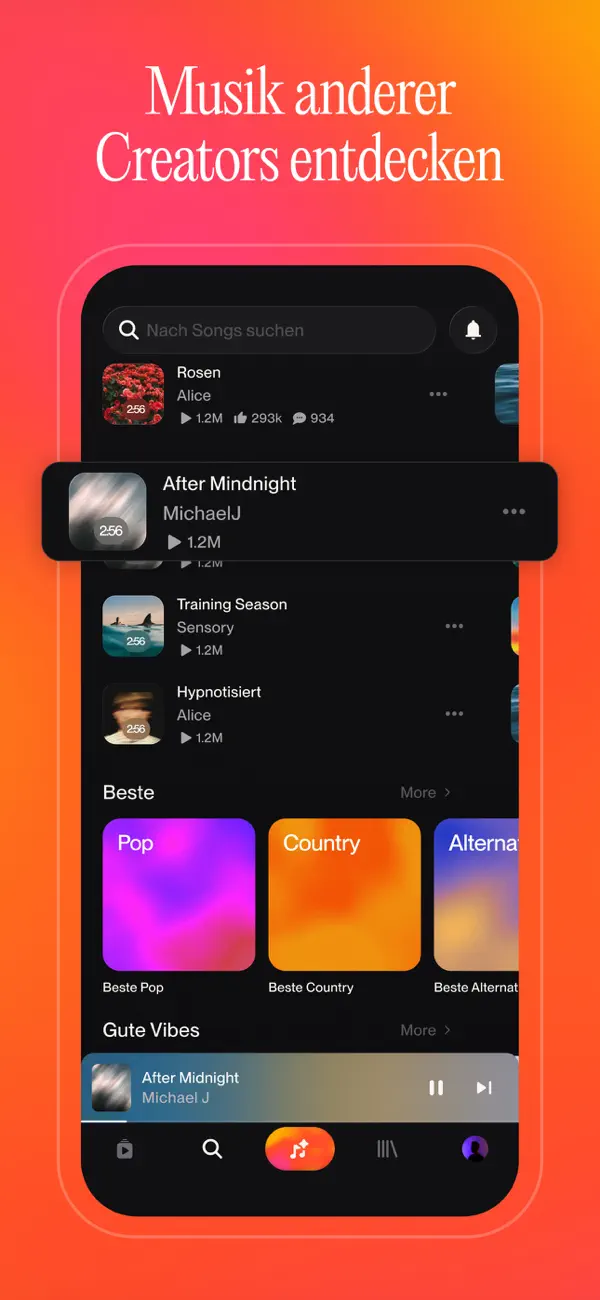 Suno - Musik Machen mit KI iPhone App Screenshot 3 – Musik