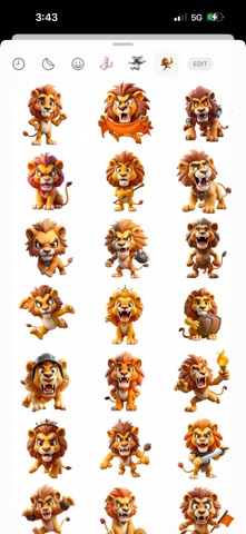 Super Fierce Lion Stickers screenshot