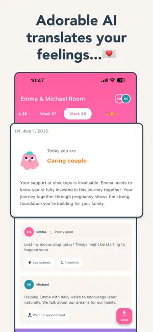 Weme: Couple Pregnancy Tracker screenshot 2