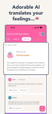 Weme: Couple Pregnancy Tracker screenshot