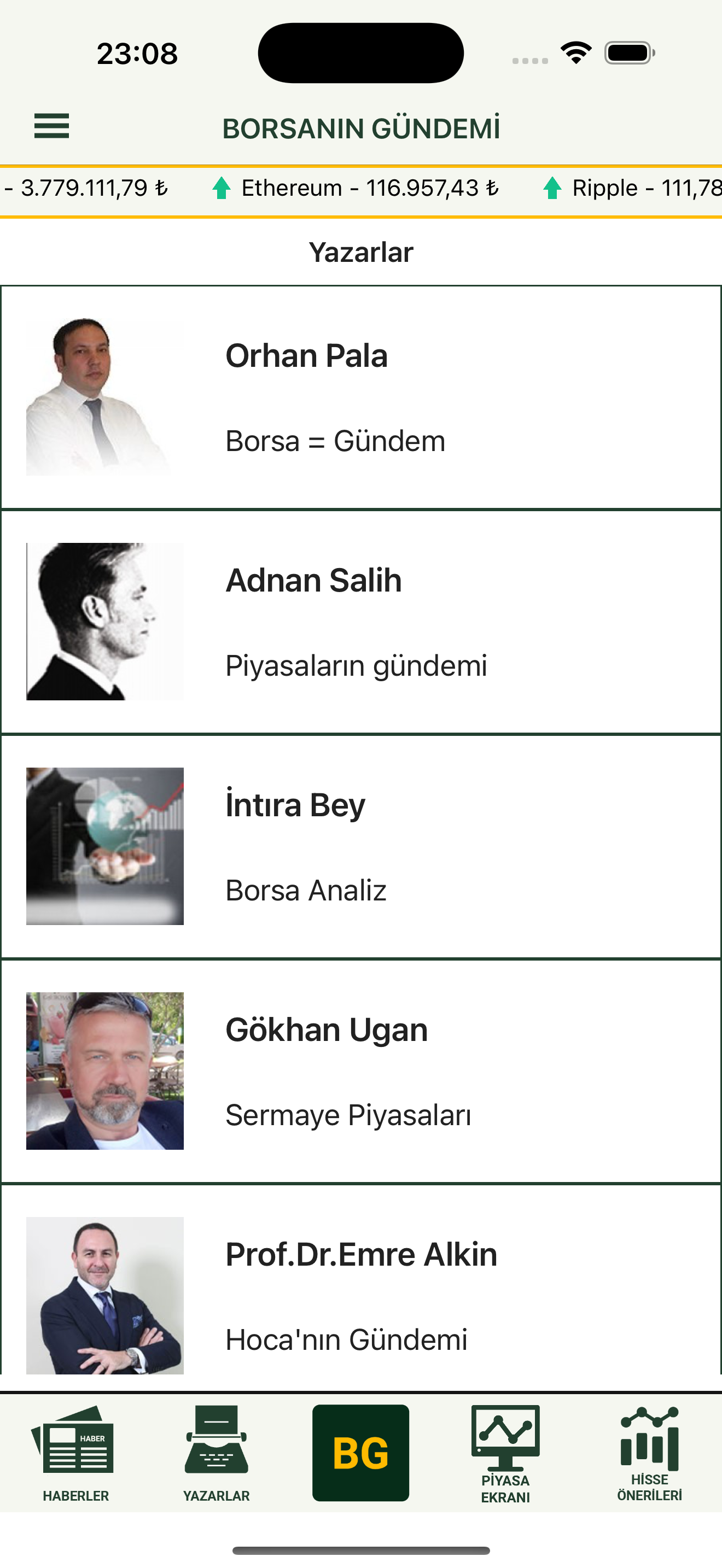 Borsanın Gündemi