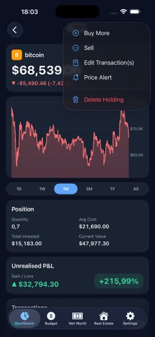 WealthPulse: Stocks & Crypto Screenshot 1 of 8