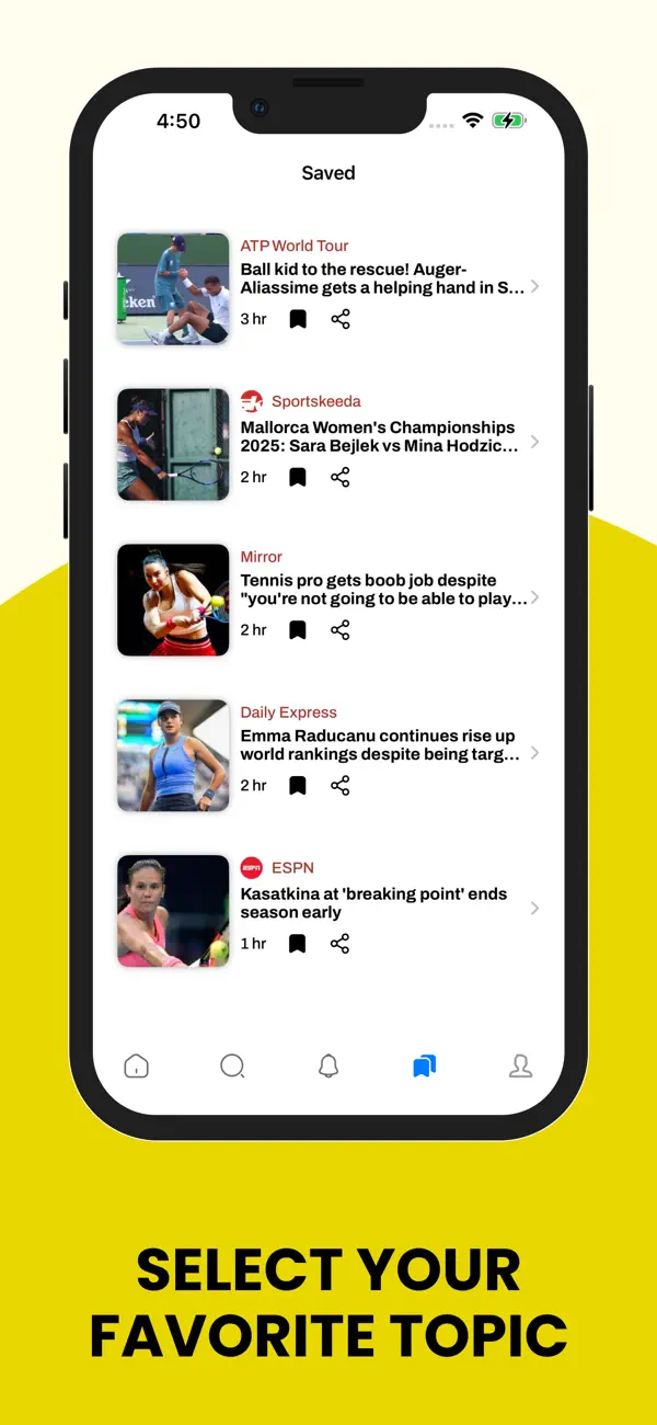 Screenshot #3 pour Tennis News, Scores & Results