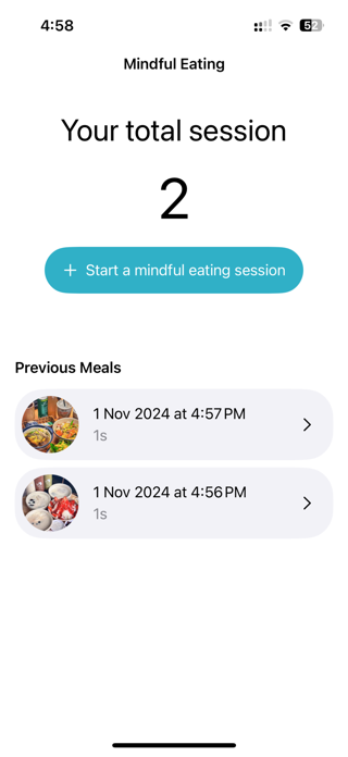 Mindful Eating App Screenshot 1 of 4