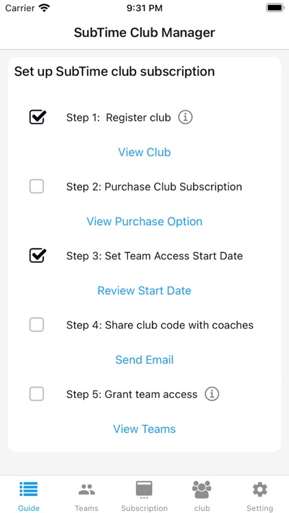 SubTime Club Manager