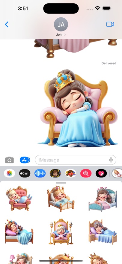 Sleeping Princess Stickers