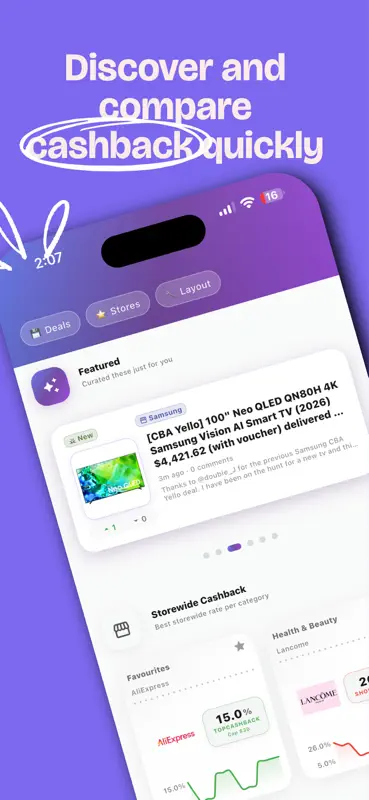 OzPerks -  Compare Cashback AU screenshot 1 of 5