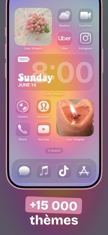Color Widgets: Icône et Thèmes iPhone screenshot 2
