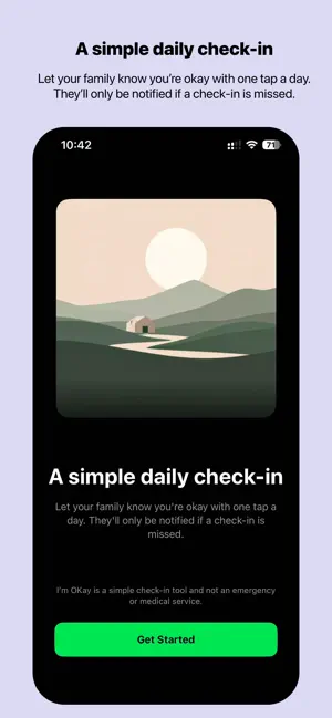 I’m Okay: Daily Safety Checkin screenshot 1