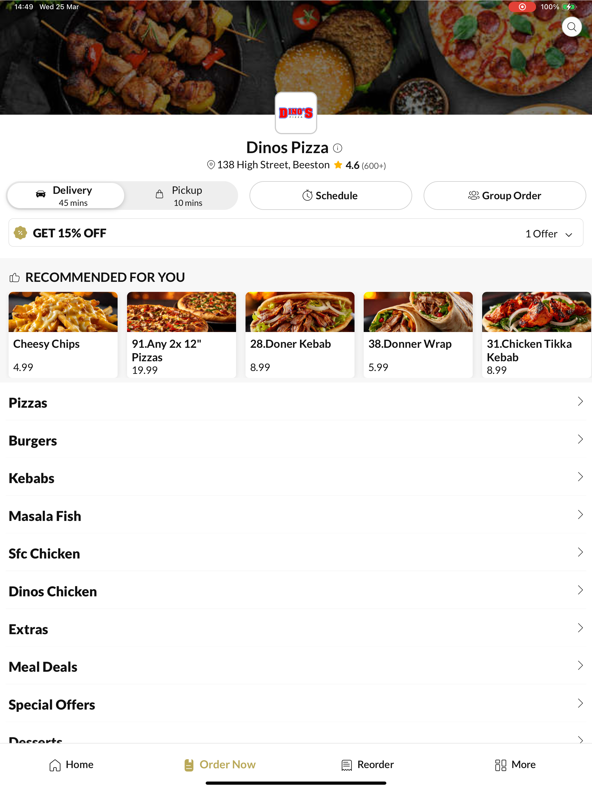Dinos Pizza Beeston screenshot 6