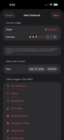 LipBeacon: Cold Sore Coach Screenshot 2 of 3