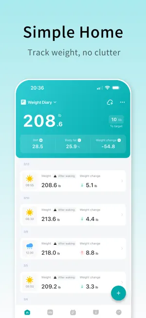 WeightDiary - Track better you screenshot 1