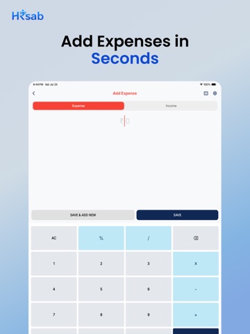 Hisab – Expense Management iPad screenshot
