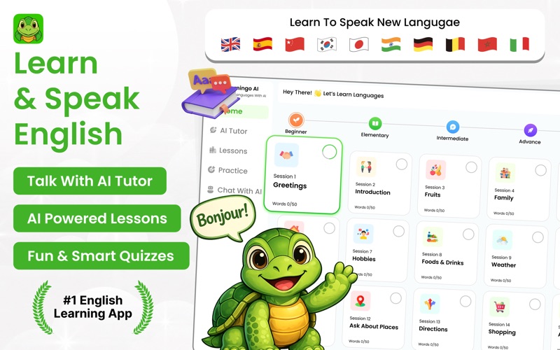 Bilingo: Language Lessons iPhone screenshot