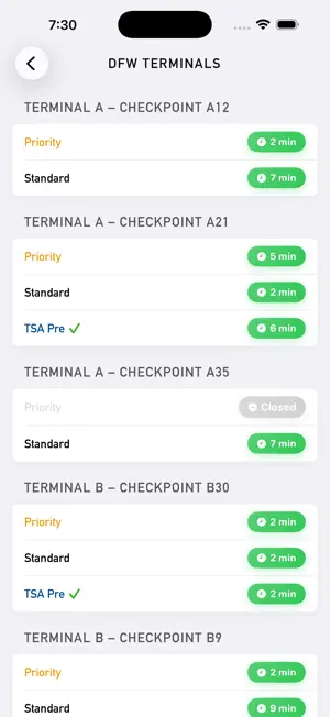 FlyFast: Airport Wait Times screenshot 2