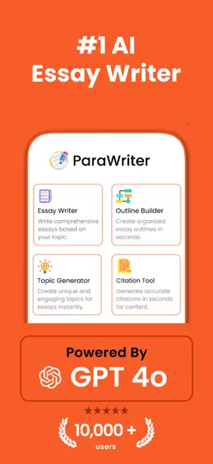 AI Essay Writer - ParaWriter screenshot 1