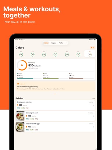 Calory – Calorie Tracker AI iPad screenshot