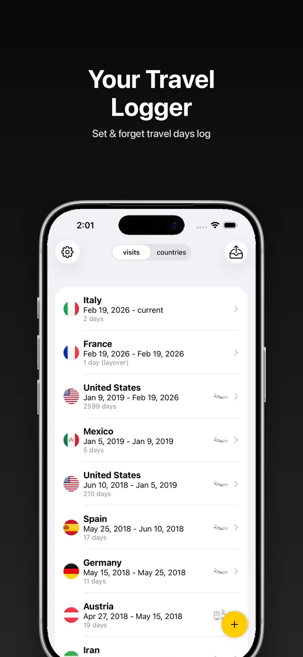 Screenshot #1 pour TRVL: your travel logger