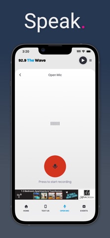 92.9 The Wave iPhone screenshot