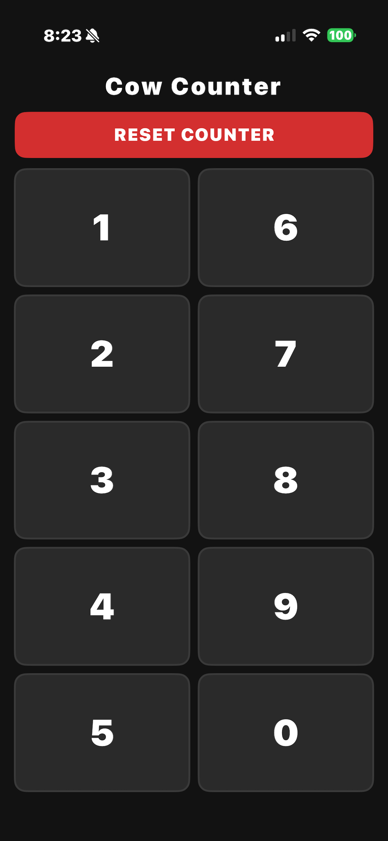 Ranch Sorting Cow Counter