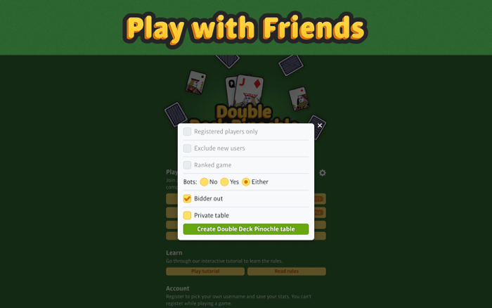 Double Deck Pinochle ‣