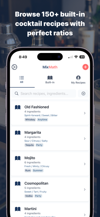 MixMath - Cocktail Calculator Screenshot 1 of 5