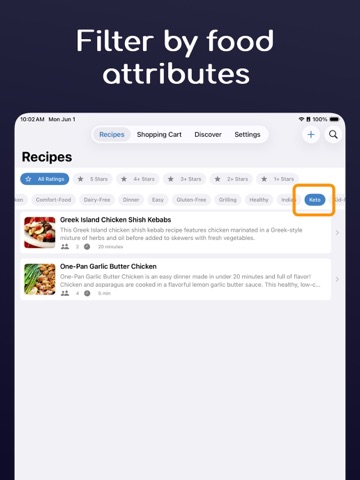 RecipeGrabber iPad screenshot