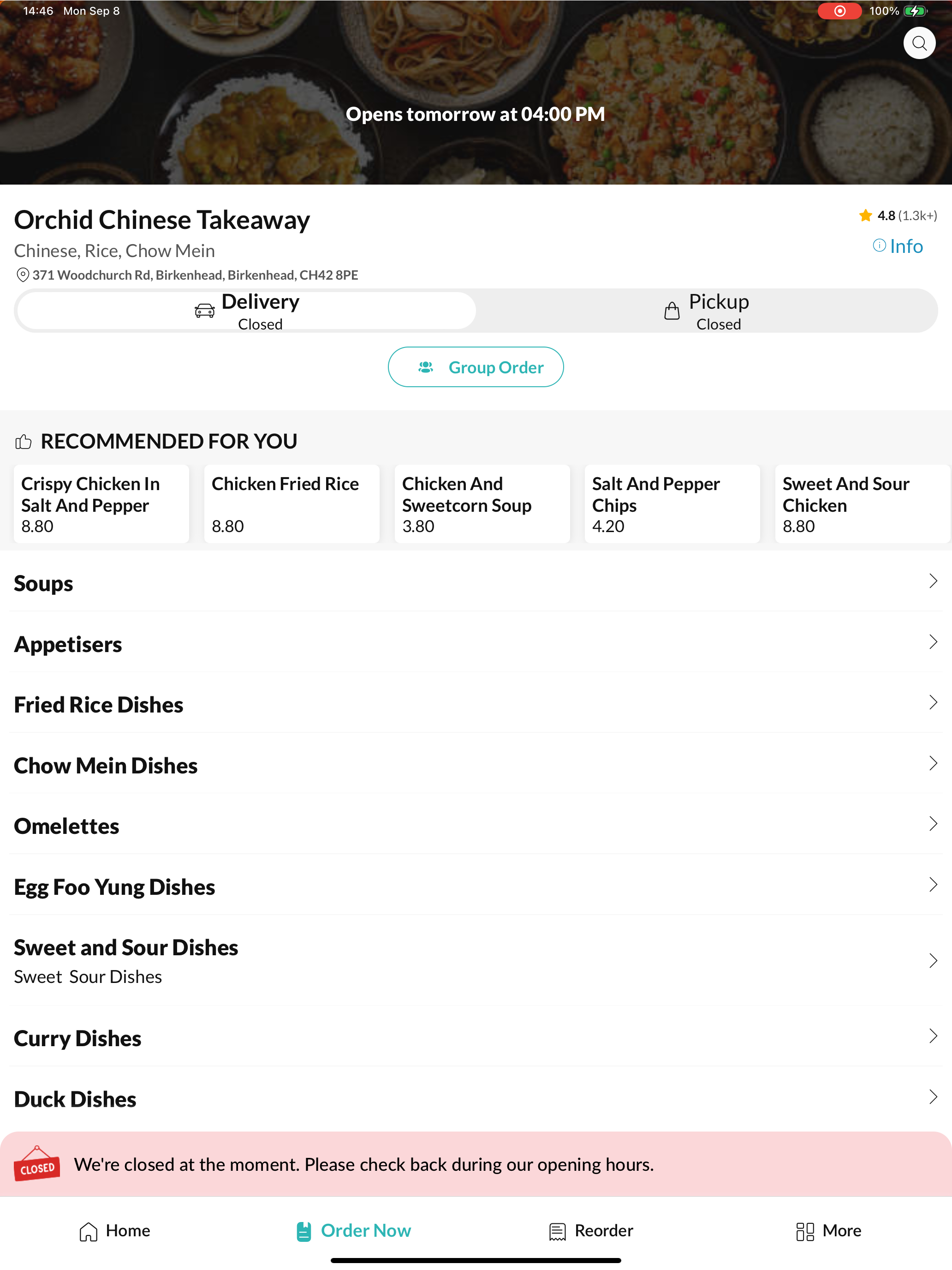 ORCHID CHINESE TAKEAWAY.