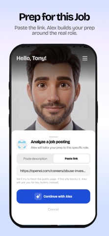 Alex: AI Mock Interview Coach iPhone screenshot