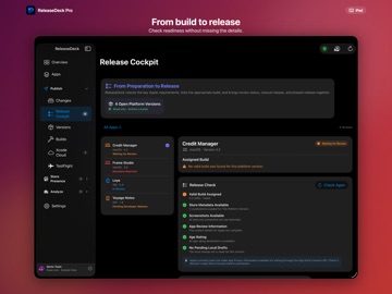 ReleaseDeck Pro iPad screenshot