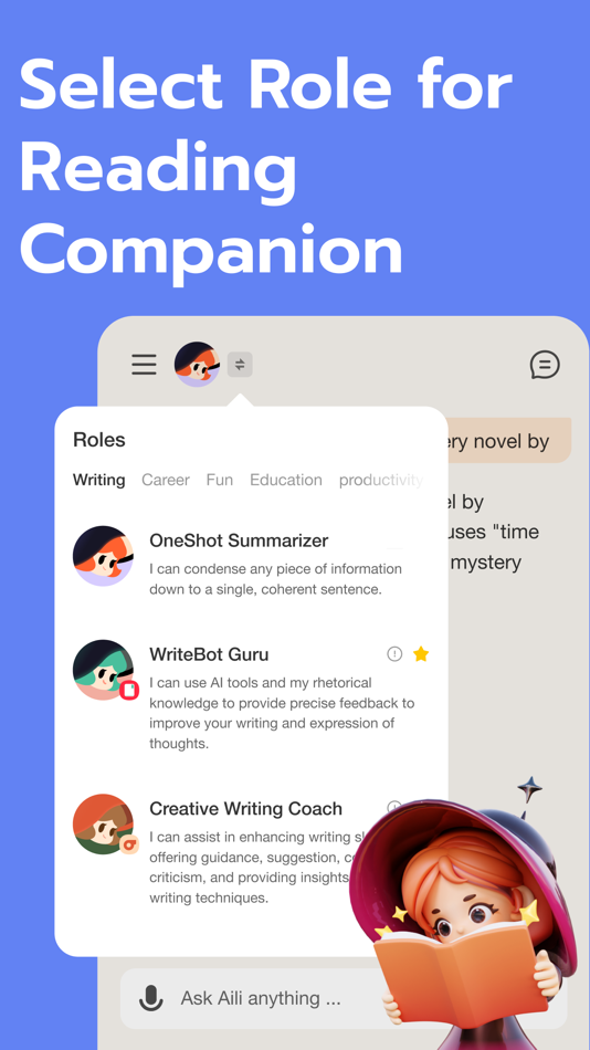 #7. Aili-AI Chatbot&Reading Helper (iOS) Podle: New Motor Inc.