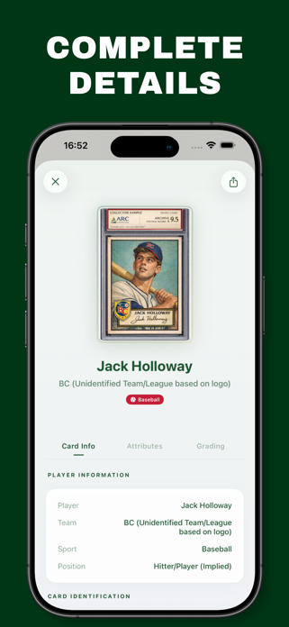 Baseball Card Value Identifier Screenshot 2 of 3