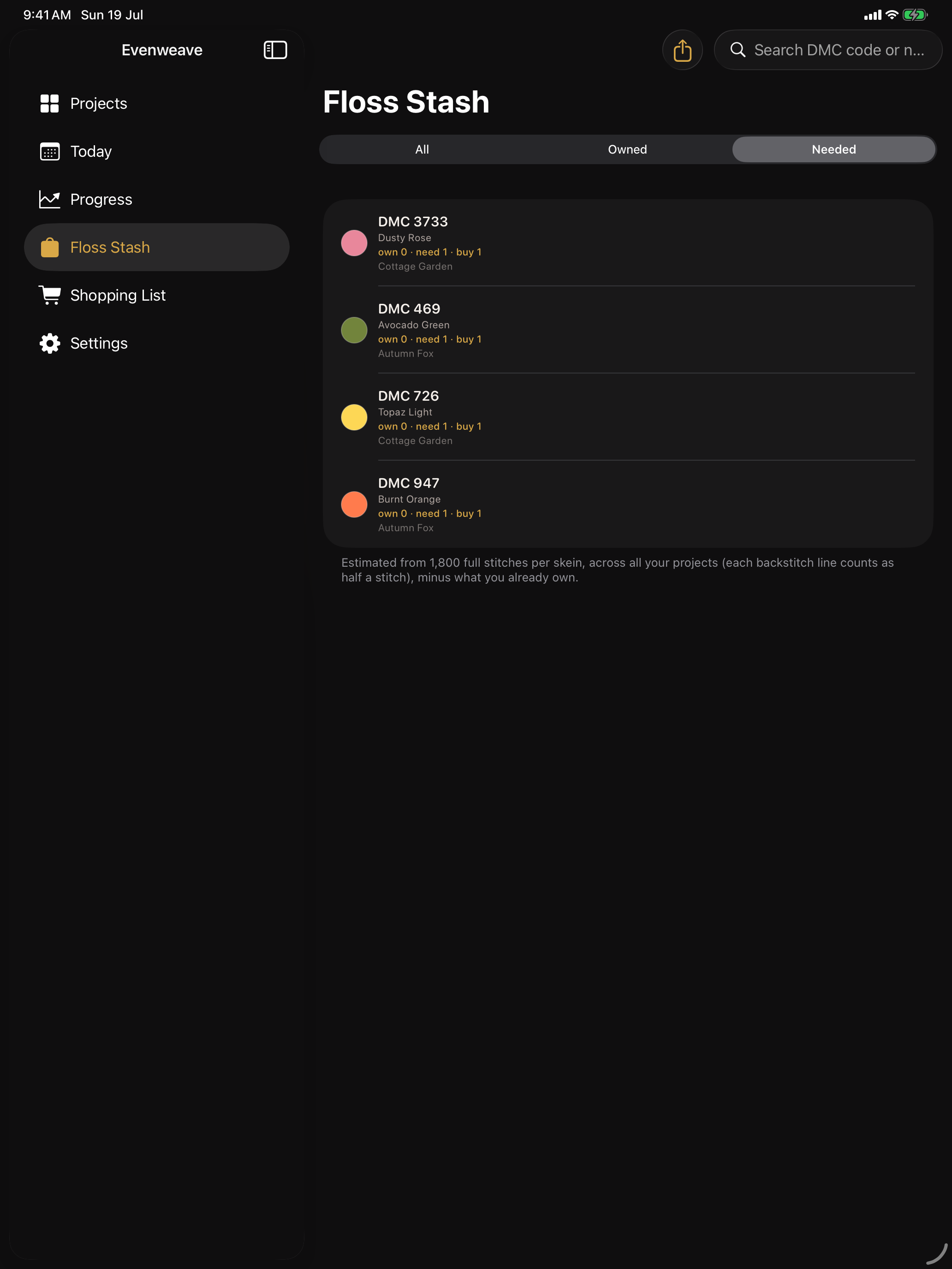 Evenweave: Cross Stitch screenshot 7