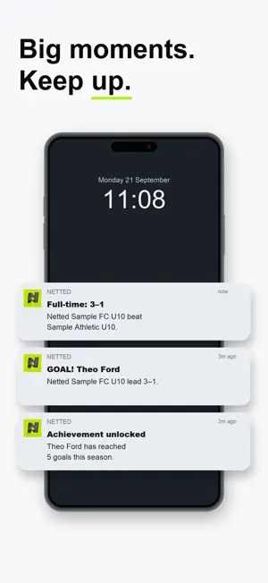 Netted: Youth Football Stats screenshot 3