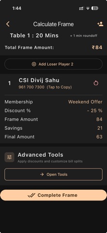Club Sync India - Snooker POS screenshot