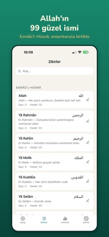 Zikirmatik: Tesbih ve Esma screenshot 4