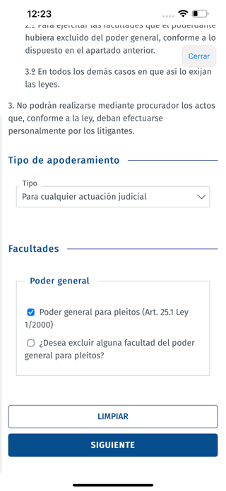 Apoderamiento APUD ACTA móvil Screenshot 5 of 7