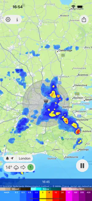 Rain Alarm iPhone screenshot 3