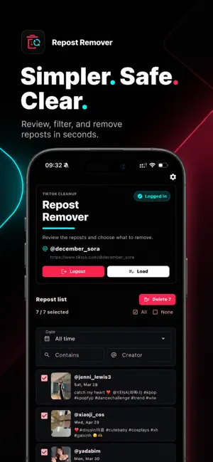 RepostsRemover screenshot 1