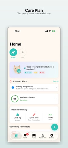 Purrwell: Puppy Care Plan iPhone screenshot