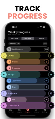 Gym Workout Tracker Muscle Lab screenshot