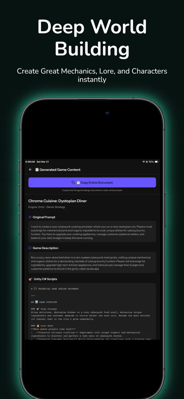 #3. GameForge AI: Code & Build (iOS) By: Rishad Baker