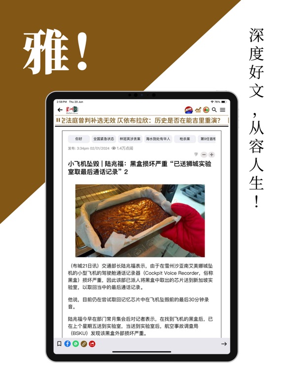 Sin Chew 星洲日报 iPad screenshot 5 - News app