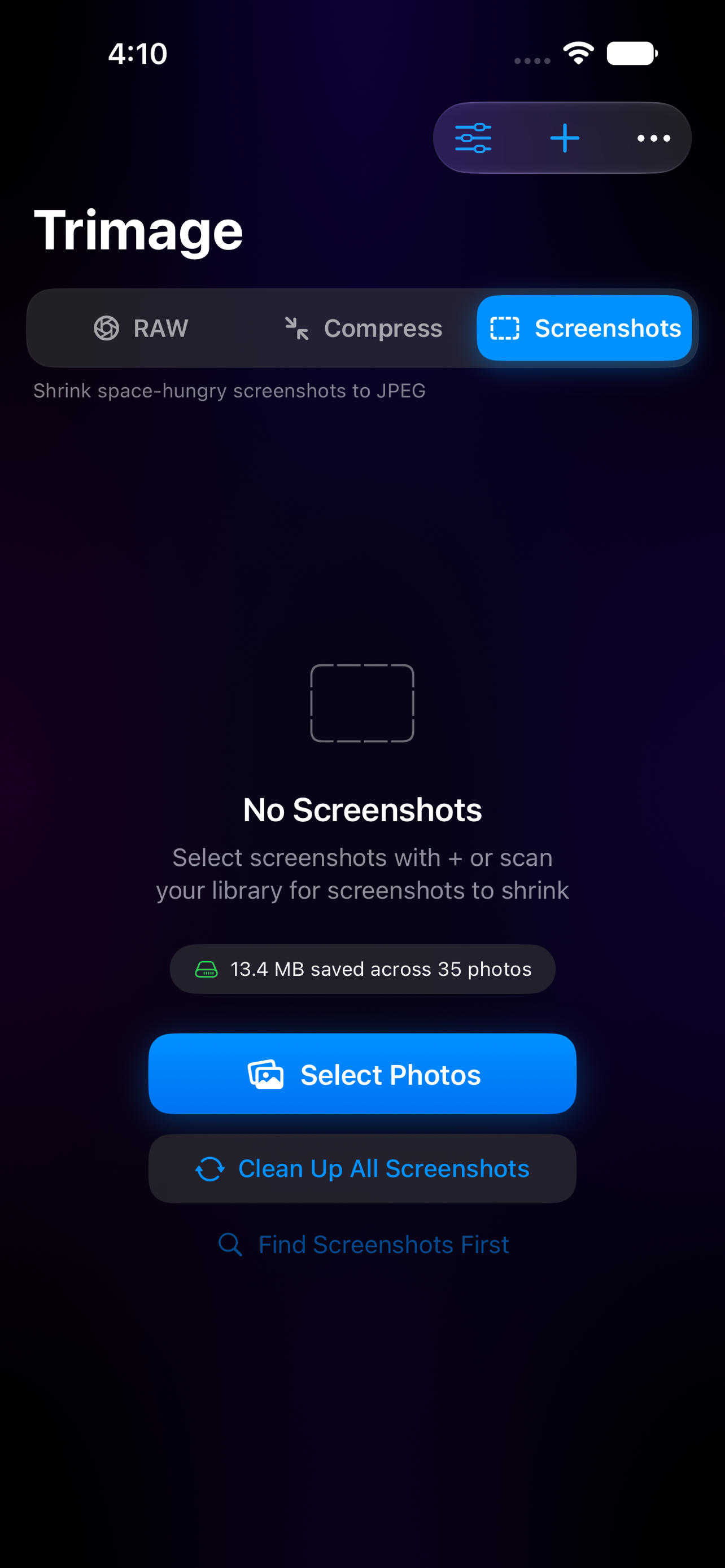 Trimage: RAW & JPEG Compressor screenshot 3