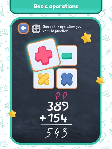 Maths game: add & subtract iPad screenshot