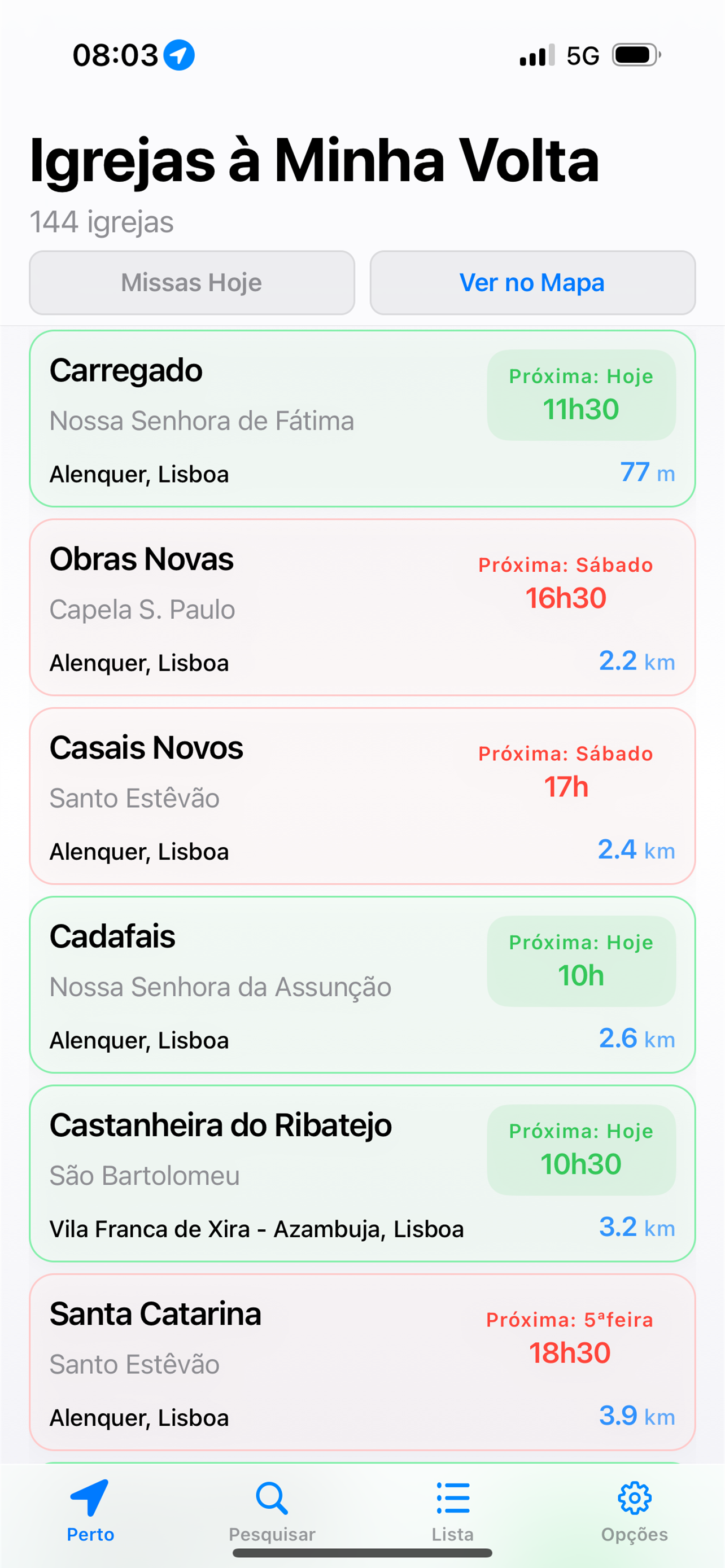 Missas Portugal
