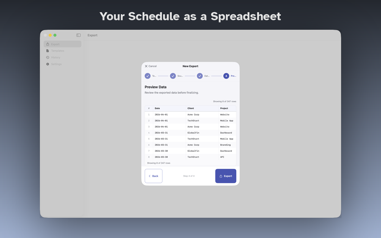 CalXPort - Calendar Export