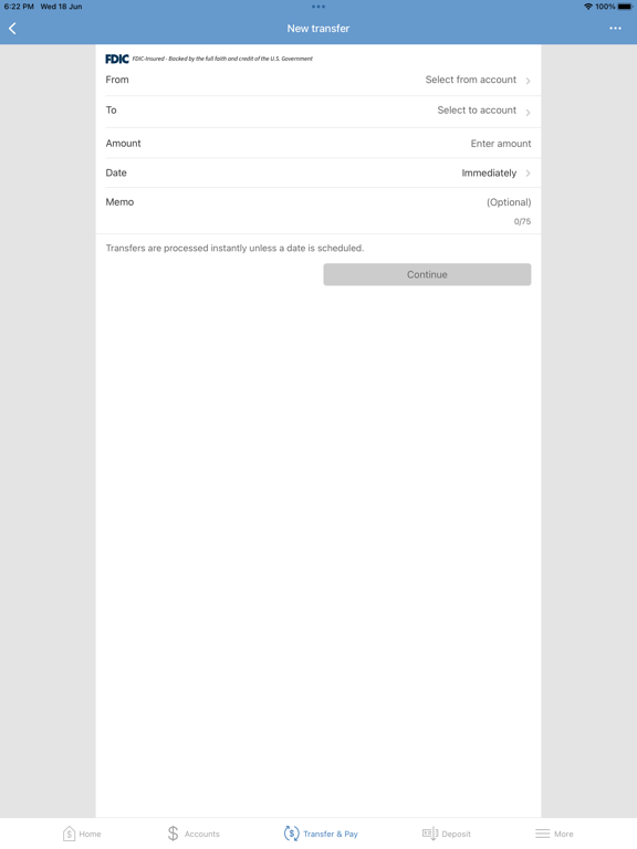 Cornerstone Bank (KS) iPad screenshot 3 - Finance app