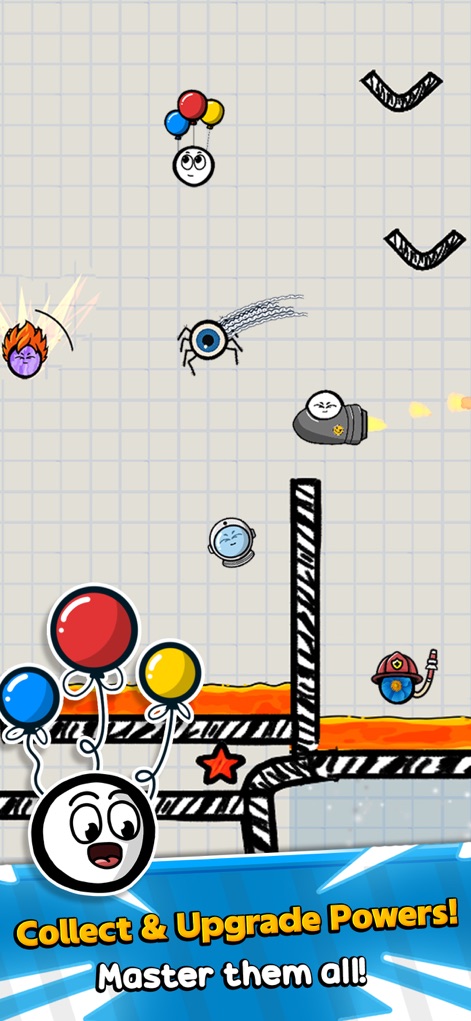 Ball Guys : Stumble & Fall - Players can strategically deploy incredible Powers, from floating with Helium balloons to launching across obstacles with a powerful rocket.